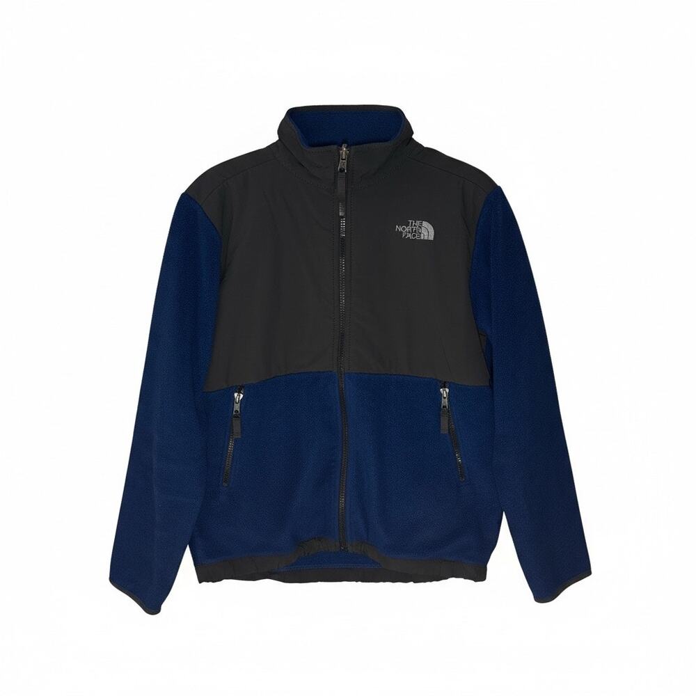 The North Face Youth Blue Gray Polartec Fleece Jacket Size L 14/16